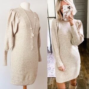 a new day Light Beige Long Sleeve Dress
